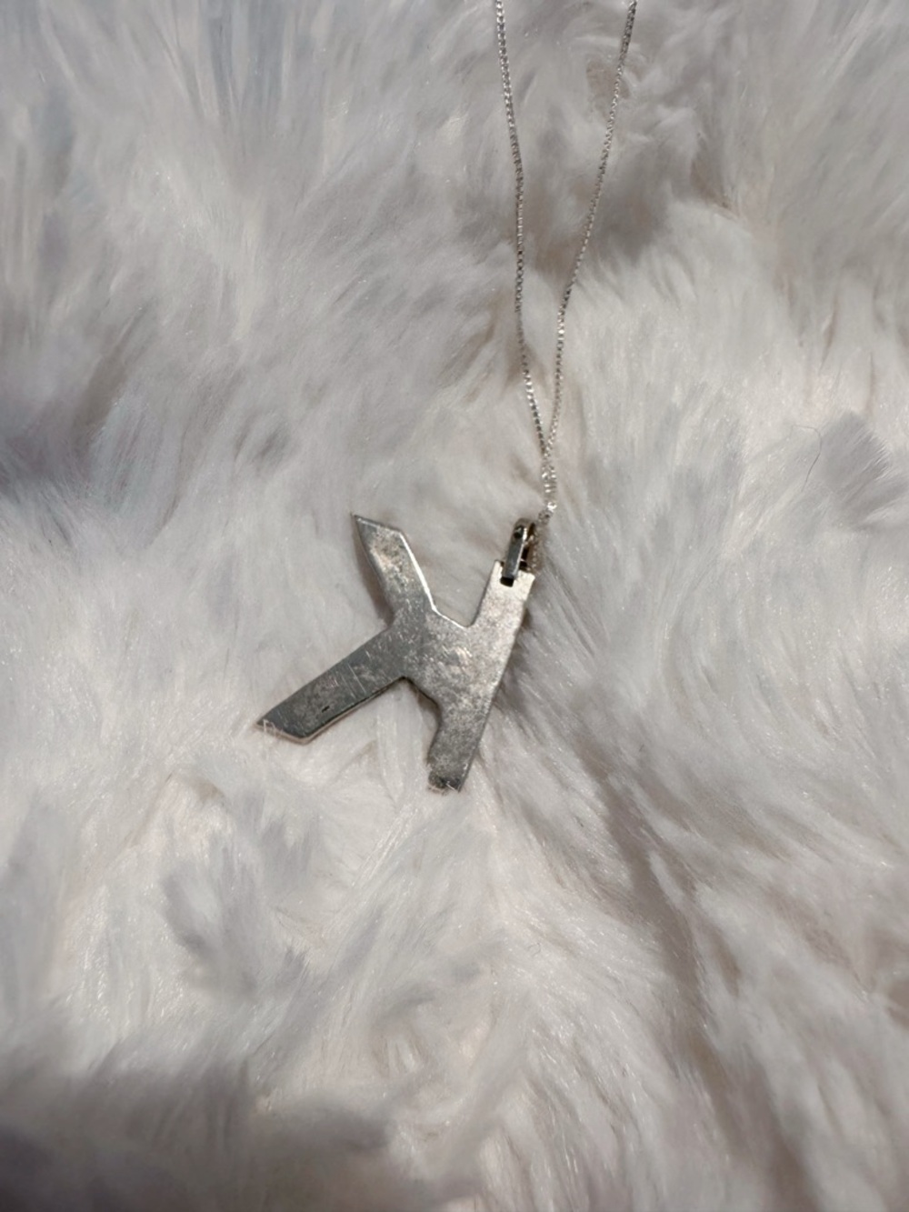 Turquoise Tuesday ★ Wild West Initial K Necklace 925 Sterling Silver 18” Chain - Picture 6 of 6